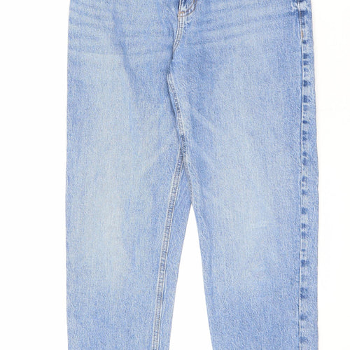 Dynamite Womens Blue Cotton Straight Jeans Size 26 in L26 in Regular Zip