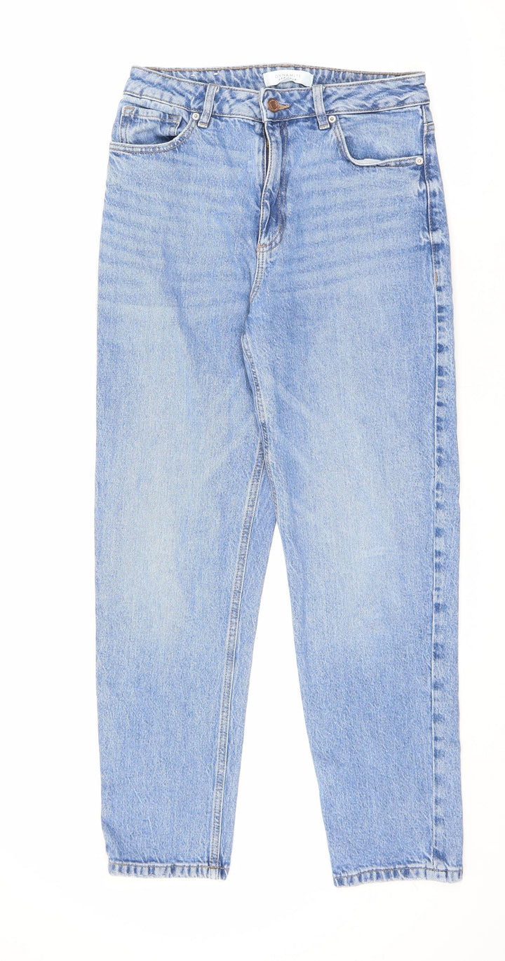 Dynamite Womens Blue Cotton Straight Jeans Size 26 in L26 in Regular Zip