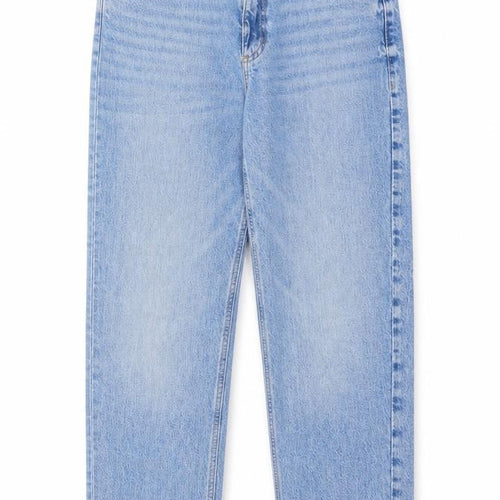 Dynamite Womens Blue Cotton Straight Jeans Size 26 in L26 in Regular Zip