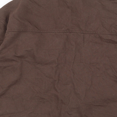 New Look Womens Brown Jacket Size 14 Button - Distressed Hem
