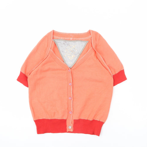 Pepe Jeans Womens Pink V-Neck Cotton Cardigan Jumper Size S
