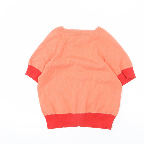 Pepe Jeans Womens Pink V-Neck Cotton Cardigan Jumper Size S