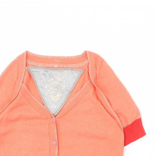 Pepe Jeans Womens Pink V-Neck Cotton Cardigan Jumper Size S