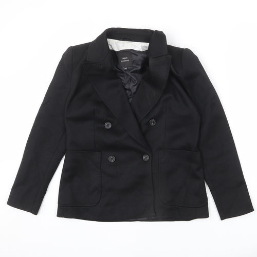 NEXT Womens Black Polyester Jacket Blazer Size 14