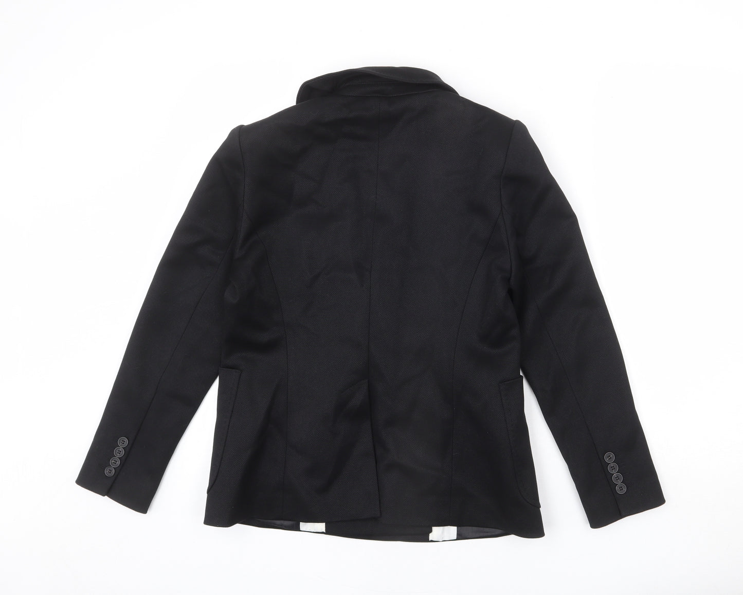 NEXT Womens Black Polyester Jacket Blazer Size 14