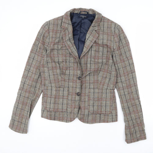 McGregor Womens Multicoloured Plaid Viscose Jacket Blazer Size 12