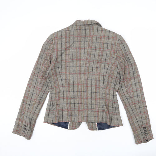 McGregor Womens Multicoloured Plaid Viscose Jacket Blazer Size 12