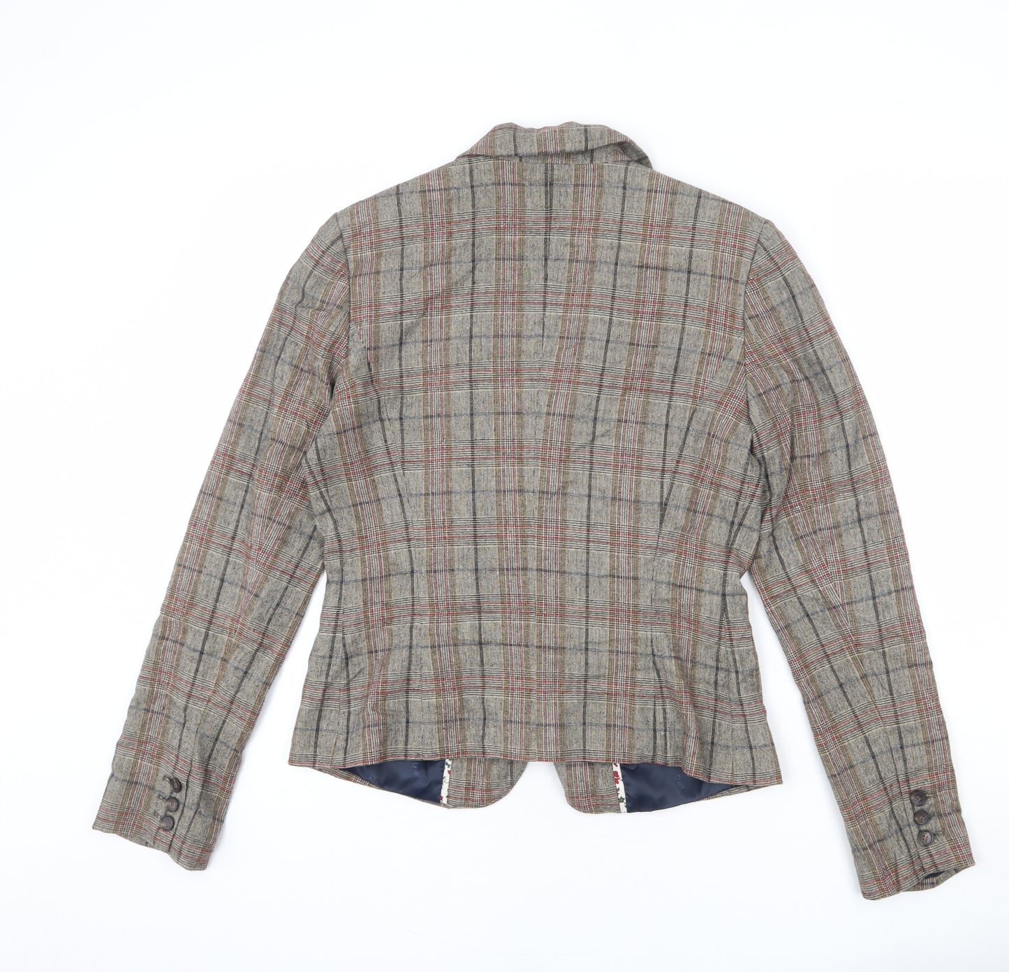 McGregor Womens Multicoloured Plaid Viscose Jacket Blazer Size 12
