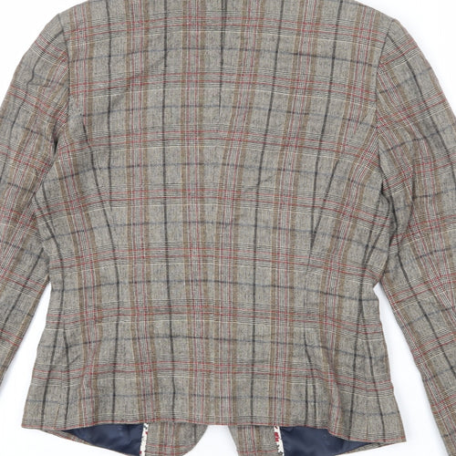 McGregor Womens Multicoloured Plaid Viscose Jacket Blazer Size 12