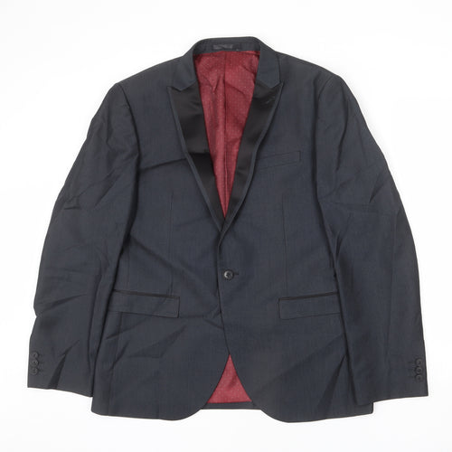 NEXT Mens Grey Polyester Jacket Blazer Size 42 Regular