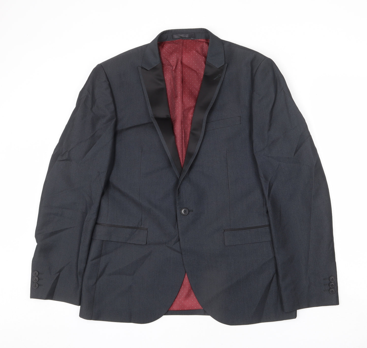 NEXT Mens Grey Polyester Jacket Blazer Size 42 Regular