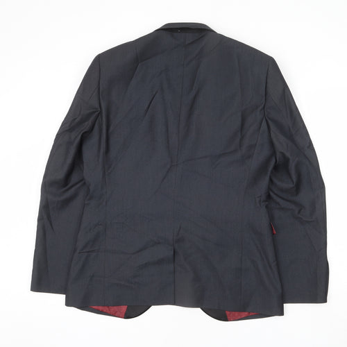 NEXT Mens Grey Polyester Jacket Blazer Size 42 Regular