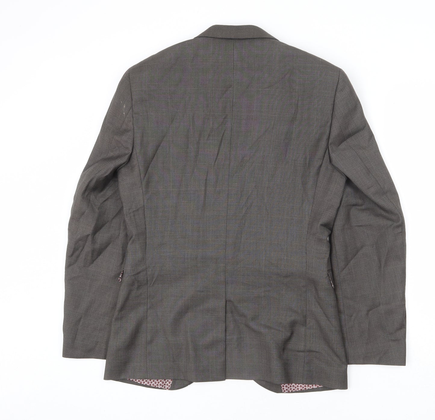 NEXT Mens Grey Polyester Jacket Blazer Size 36 Regular