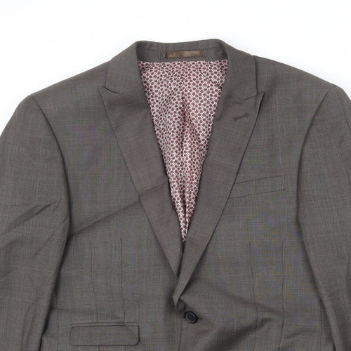 NEXT Mens Grey Polyester Jacket Blazer Size 36 Regular
