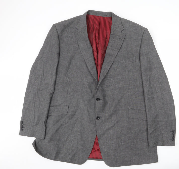 Marks and Spencer Mens Grey Wool Jacket Blazer Size 42 Regular