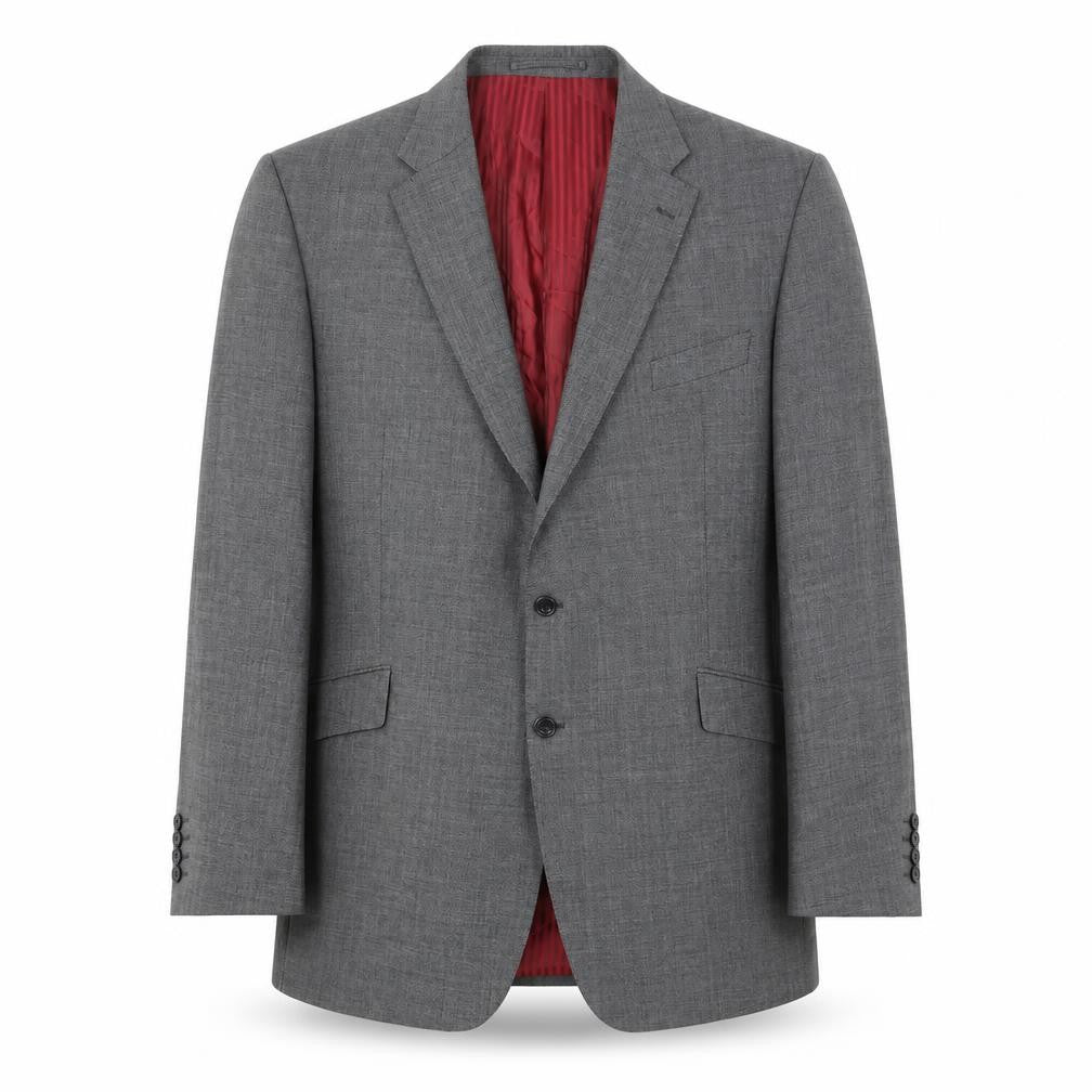 Front view of Marks & Spencer men’s grey wool jacket blazer, size 42, regular