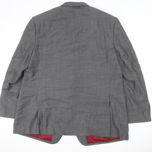 Marks and Spencer Mens Grey Wool Jacket Blazer Size 42 Regular
