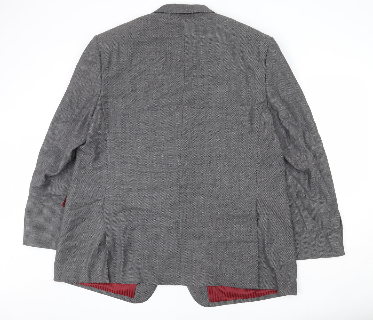 Marks and Spencer Mens Grey Wool Jacket Blazer Size 42 Regular