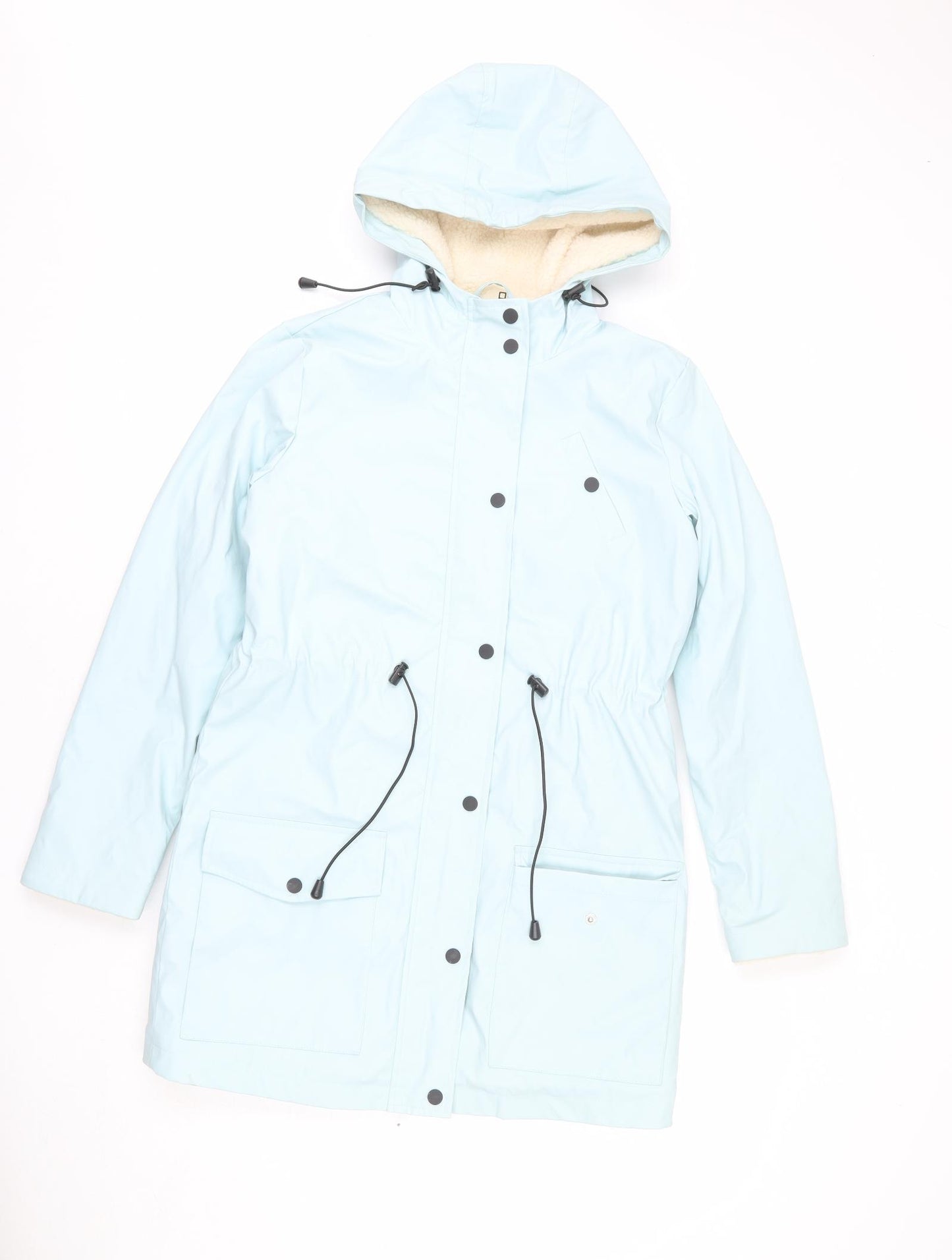 Twintip Womens Blue Rain Coat Coat Size S Zip