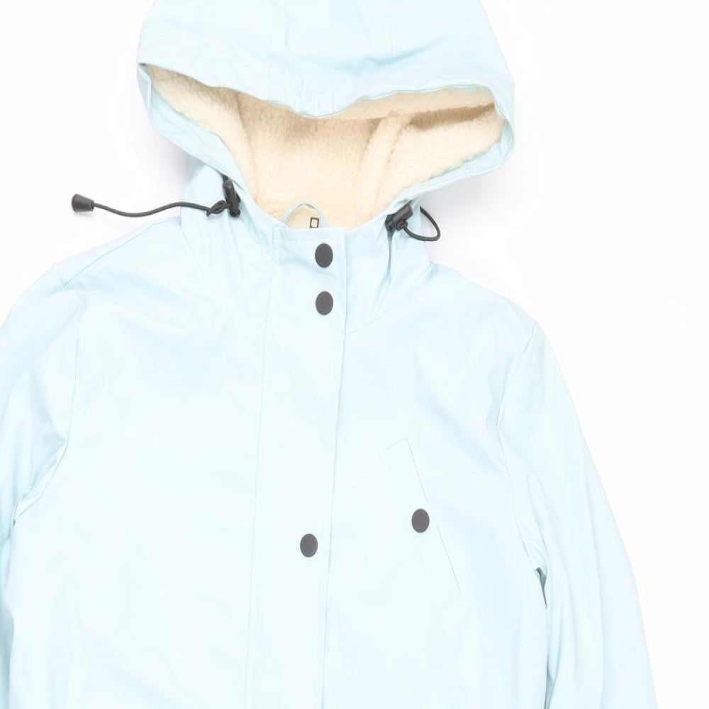 Twintip Womens Blue Rain Coat Coat Size S Zip