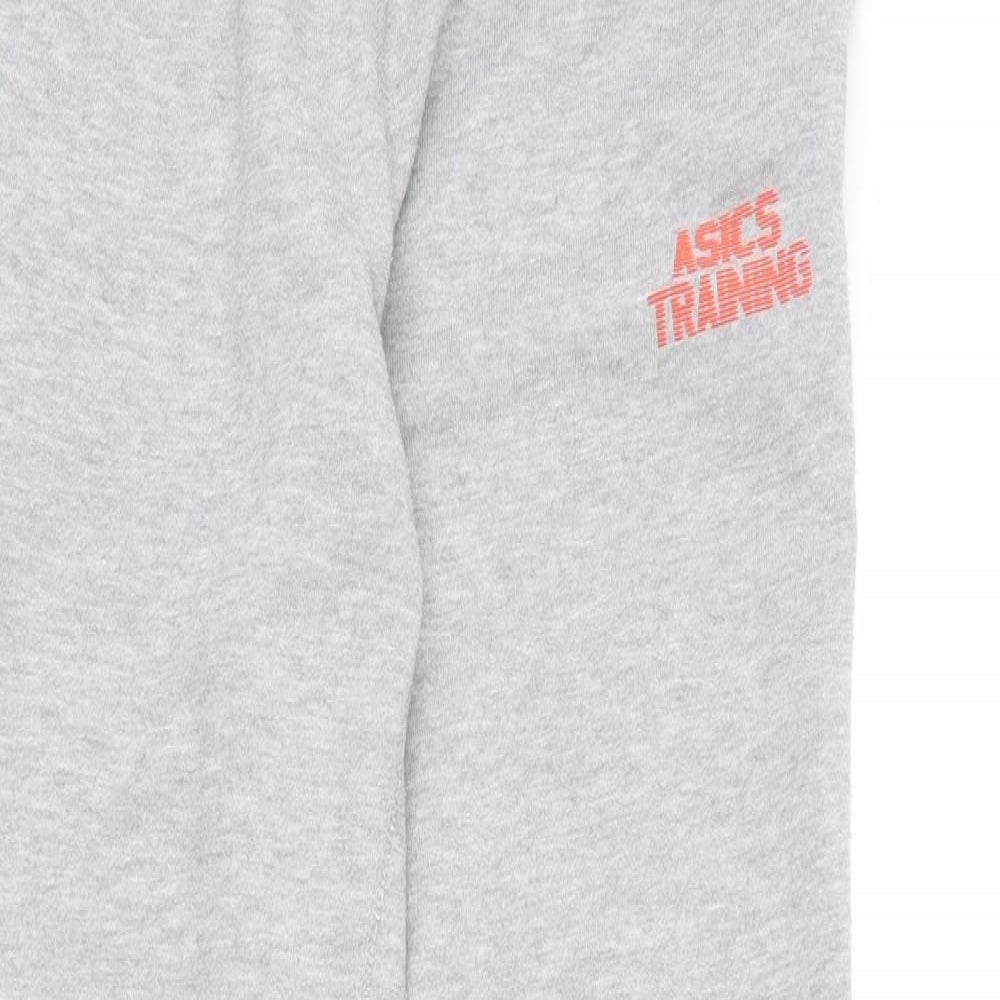 ASICS Womens Grey Polyester Jogger Trousers Size S L28 in Regular