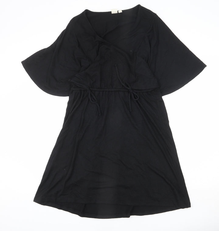 Gap Womens Black Polyester A-Line Size M V-Neck Pullover - Bows