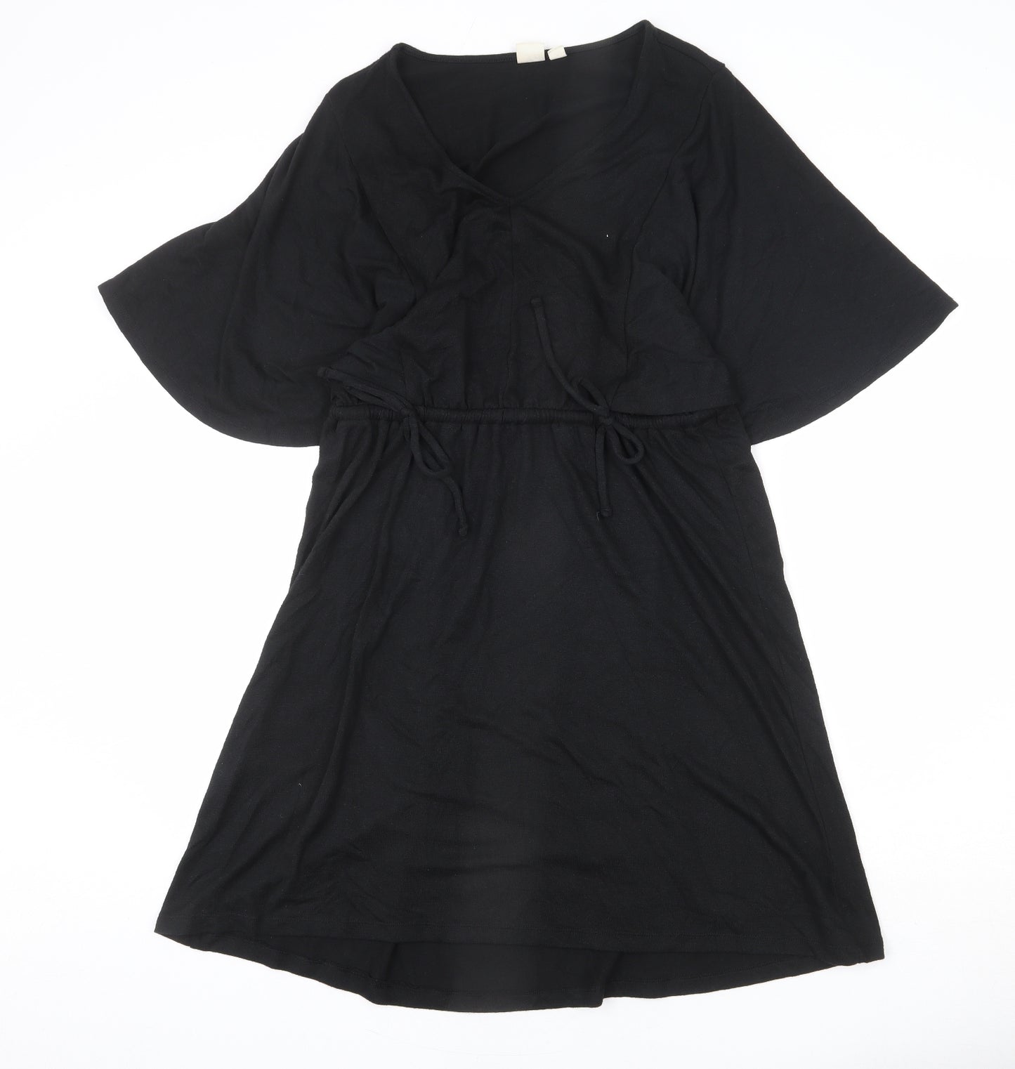 Gap Womens Black Polyester A-Line Size M V-Neck Pullover - Bows