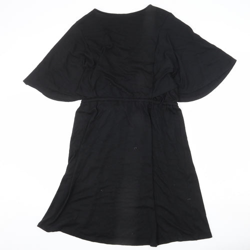 Gap Womens Black Polyester A-Line Size M V-Neck Pullover - Bows