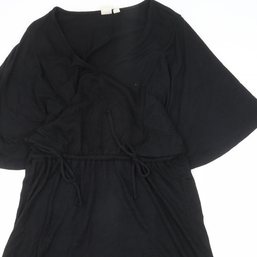 Gap Womens Black Polyester A-Line Size M V-Neck Pullover - Bows