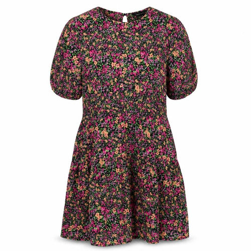 New Look Womens Multicoloured Floral Viscose A-Line Size 8 Round Neck Button