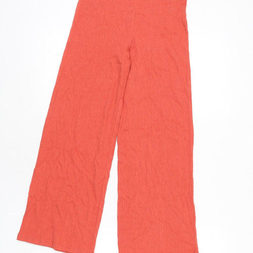 Marks and Spencer Girls Red Cotton Capri Trousers Size 10-11 Years L25 in Regular Pullover