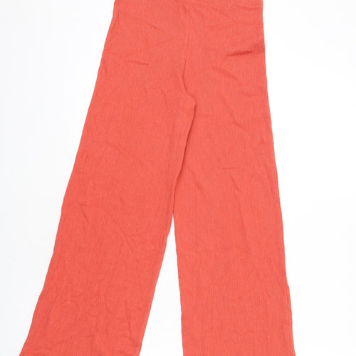 Marks and Spencer Girls Red Cotton Capri Trousers Size 10-11 Years L25 in Regular Pullover