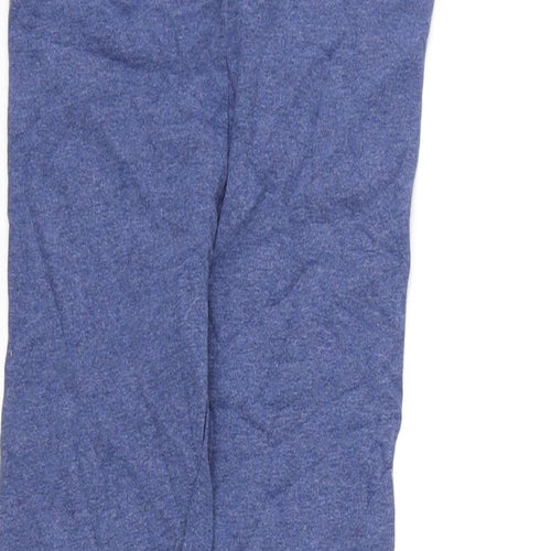 NEXT Girls Blue Cotton Jegging Trousers Size 4-5 Years Regular Pullover - Lace Trim, Leggings
