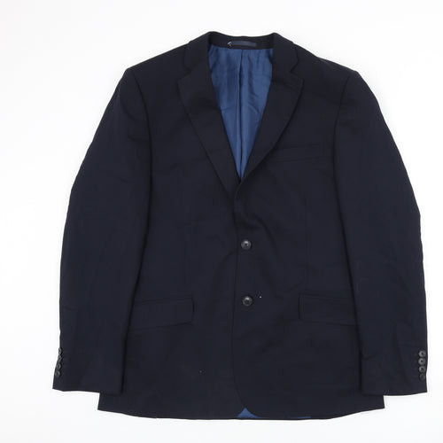 Marks and Spencer Mens Blue Wool Jacket Suit Jacket Size 42 Regular