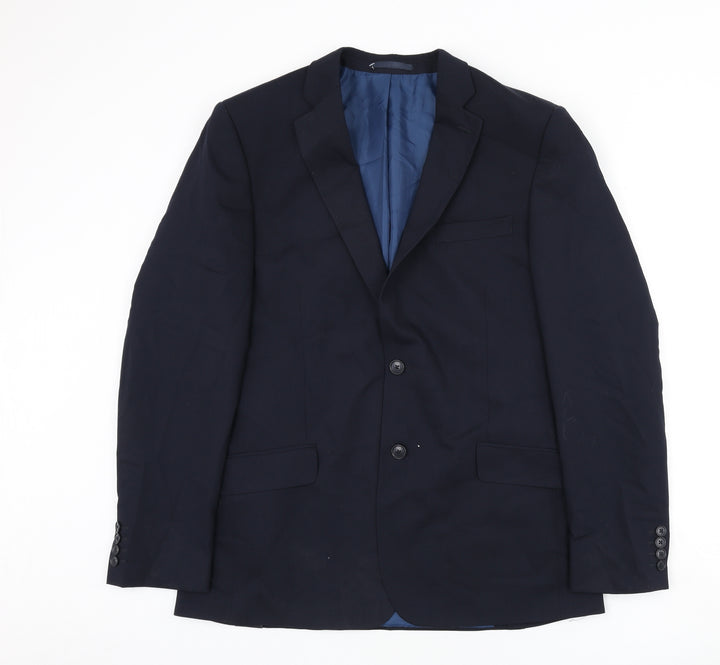 Marks and Spencer Mens Blue Wool Jacket Suit Jacket Size 42 Regular