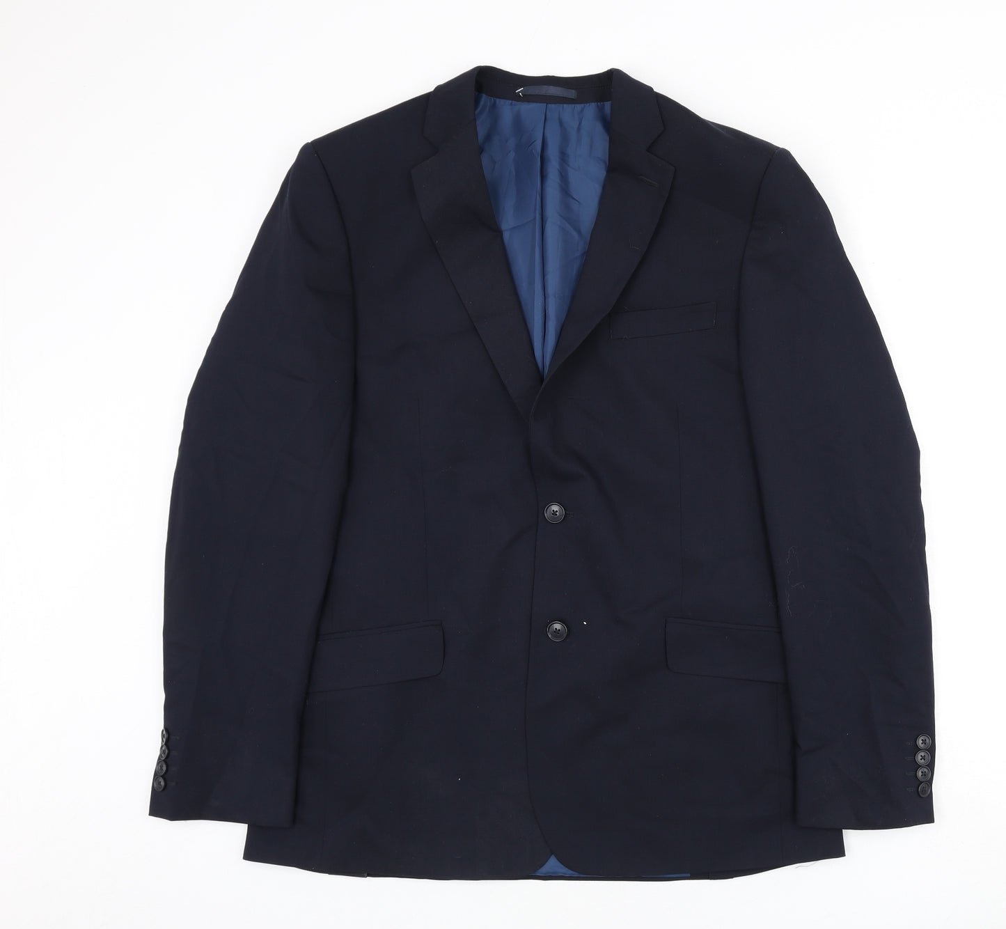 Marks and Spencer Mens Blue Wool Jacket Suit Jacket Size 42 Regular