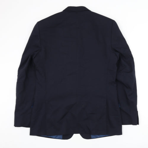 Marks and Spencer Mens Blue Wool Jacket Suit Jacket Size 42 Regular