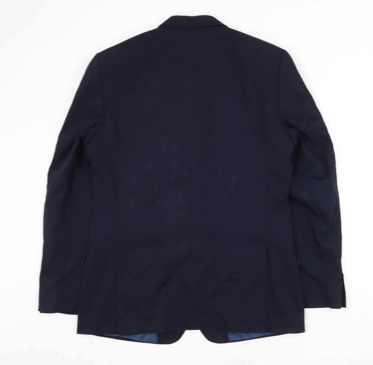 Marks and Spencer Mens Blue Wool Jacket Suit Jacket Size 42 Regular