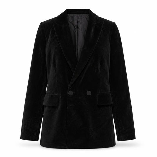 Front view of Zara women’s black jacket blazer, size XS, button