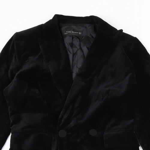 Zara Womens Black Jacket Blazer Size XS Button