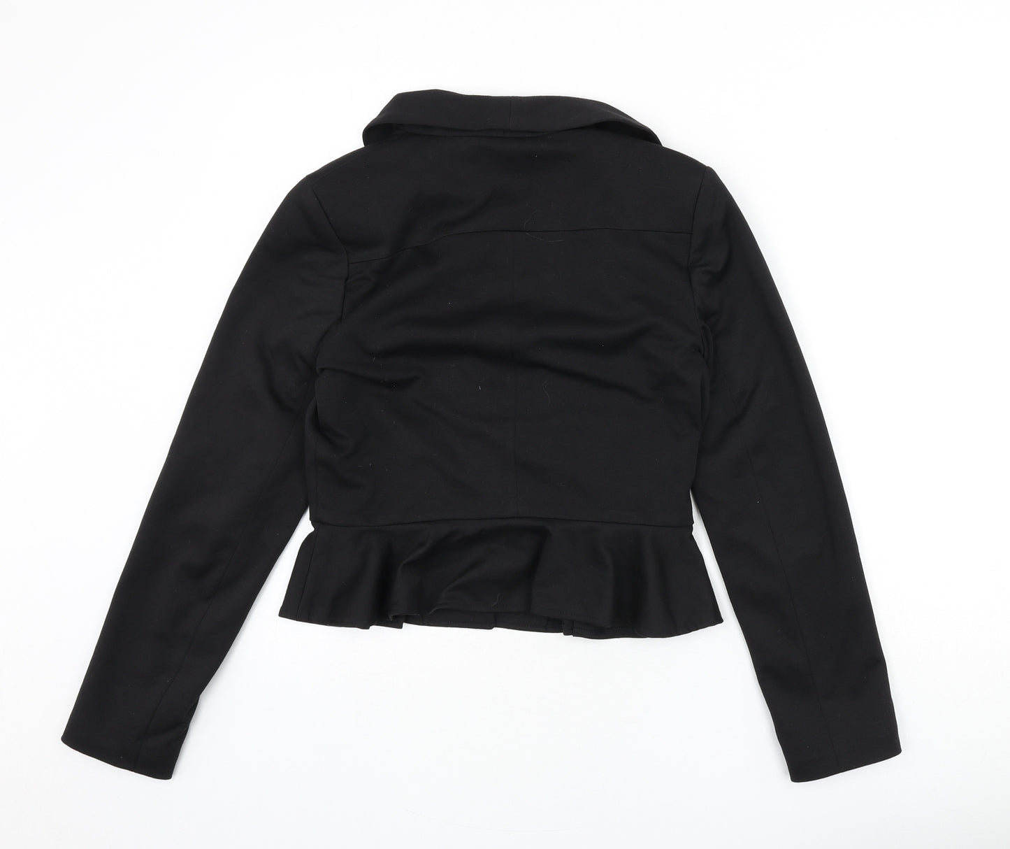 Monsoon Womens Black Jacket Blazer Size 12 Hook & Eye