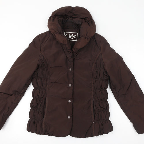 CMP Womens Brown Quilted Jacket Size 10 Button