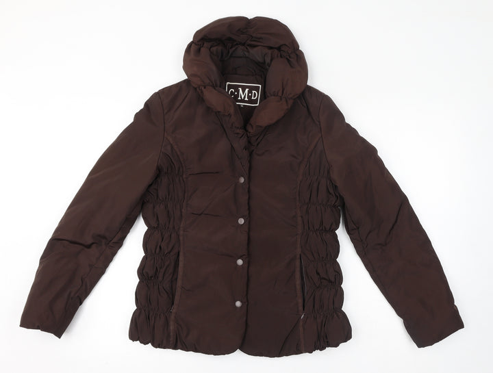 CMP Womens Brown Quilted Jacket Size 10 Button