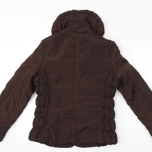 CMP Womens Brown Quilted Jacket Size 10 Button