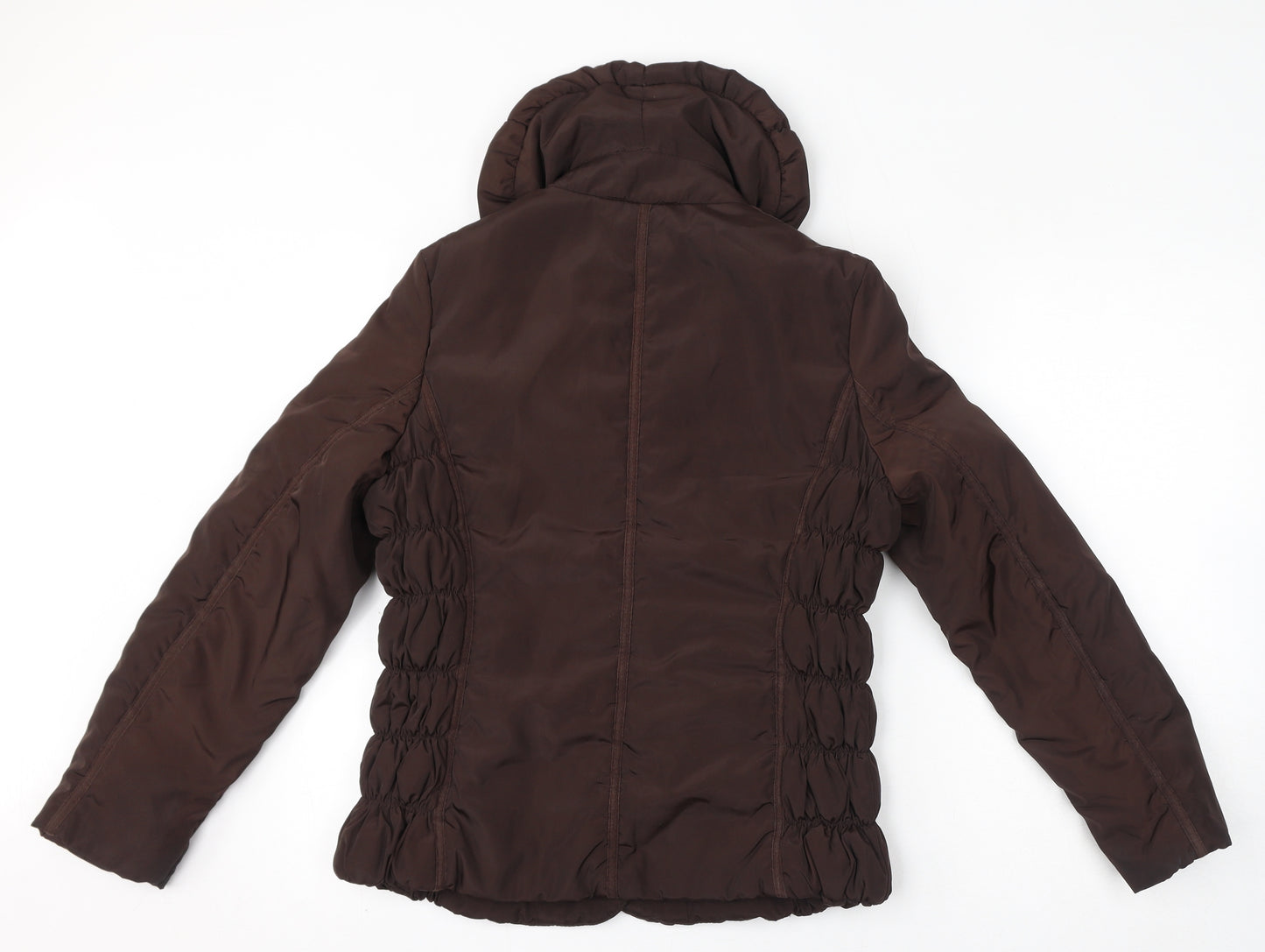 CMP Womens Brown Quilted Jacket Size 10 Button