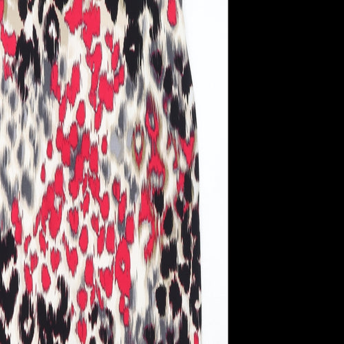 Planet Womens Multicoloured Geometric Polyester Shift Size 12 Round Neck Pullover