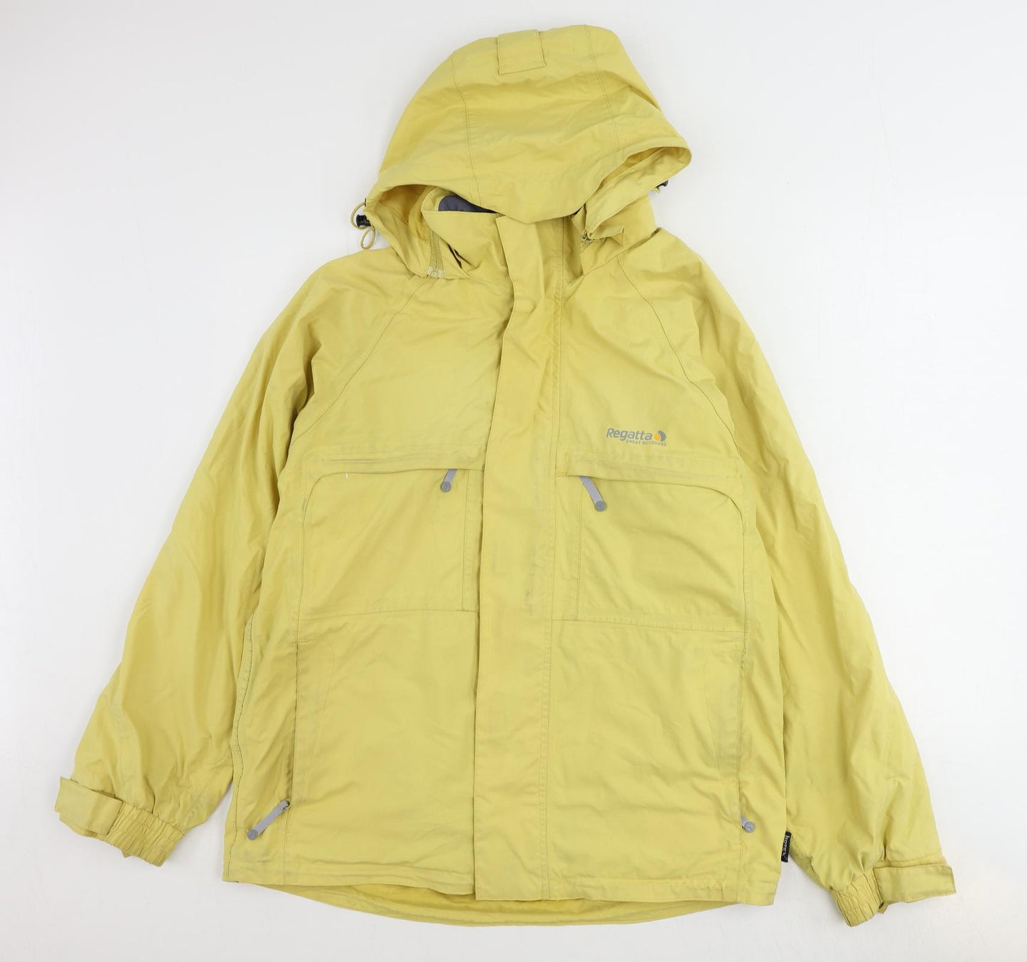 Regatta Mens Yellow Rain Coat Coat Size S Zip