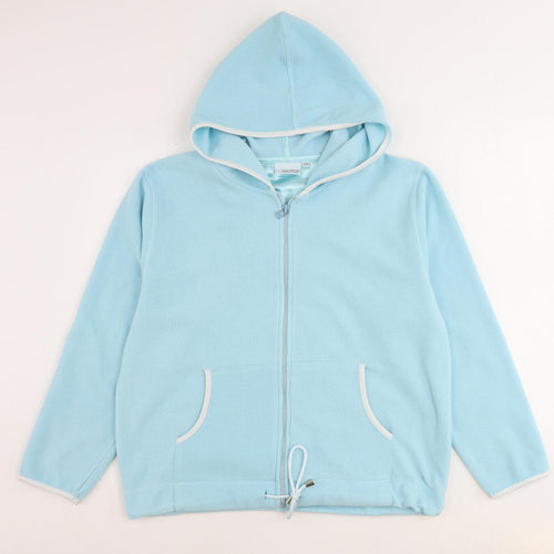 Debbie Morgan Womens Blue Jacket Size S Zip - Size S-M