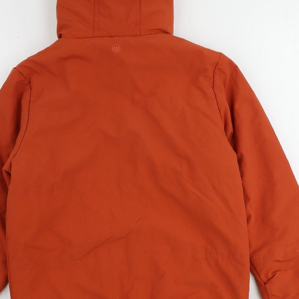 fatfa Boys Orange Parka Coat Size 12-13 Years Zip
