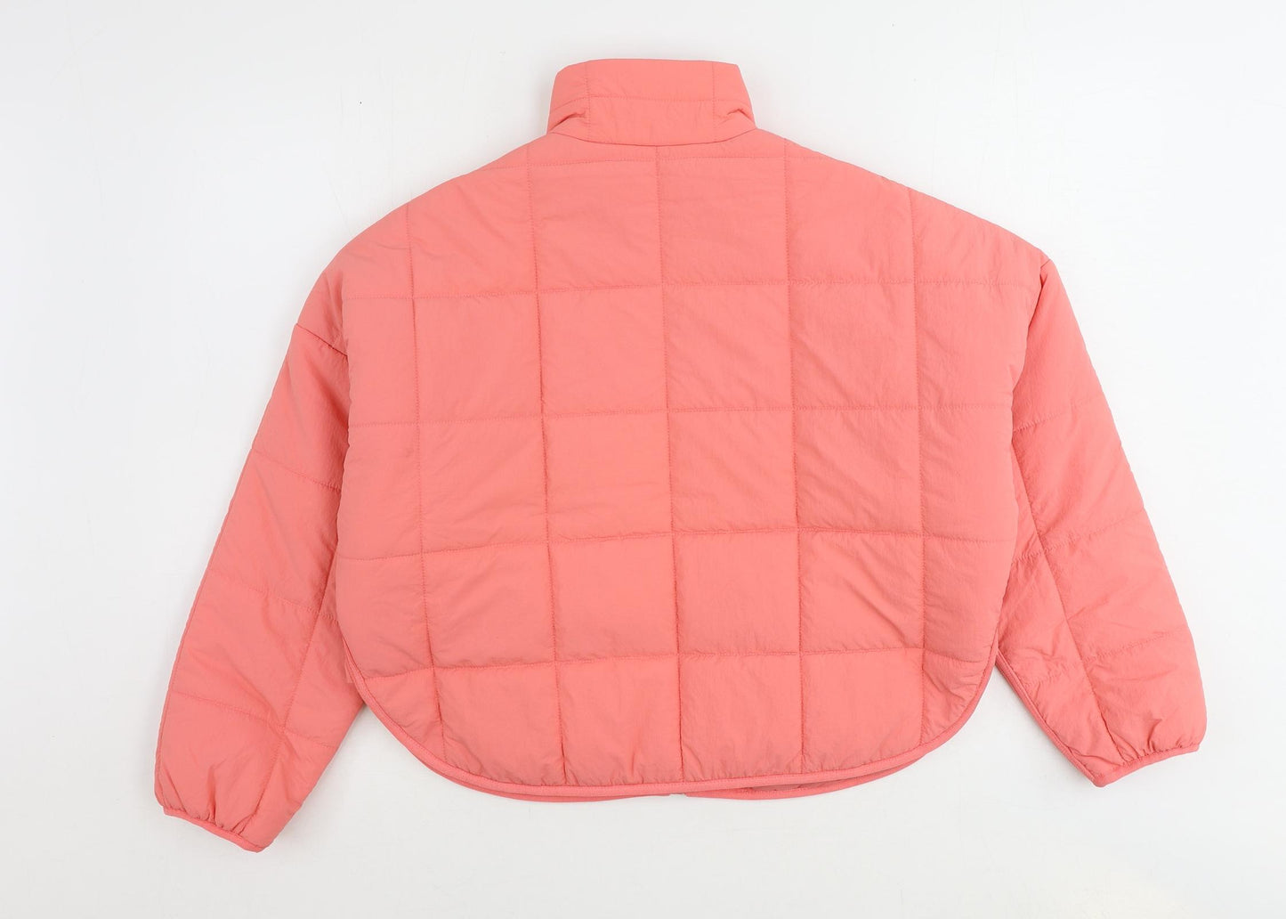 Marks and Spencer Girls Pink Quilted Coat Size 10-11 Years Zip - Shower Resistant